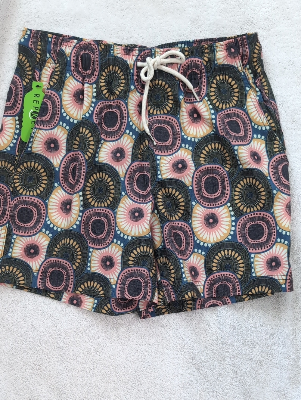 RSQ Swim Multicolor Geometric Swim Trunks